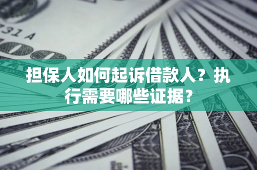 武汉担保人如何起诉借款人？执行需要哪些证据？