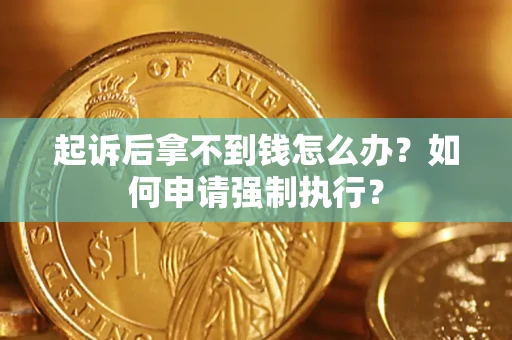 武汉起诉后拿不到钱怎么办？如何申请强制执行？