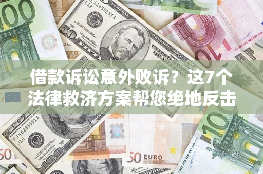 武汉借款诉讼意外败诉？这7个法律救济方案帮您绝地反击！