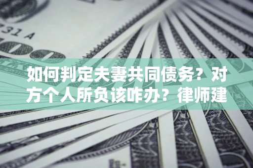 武汉如何判定夫妻共同债务？对方个人所负该咋办？律师建议