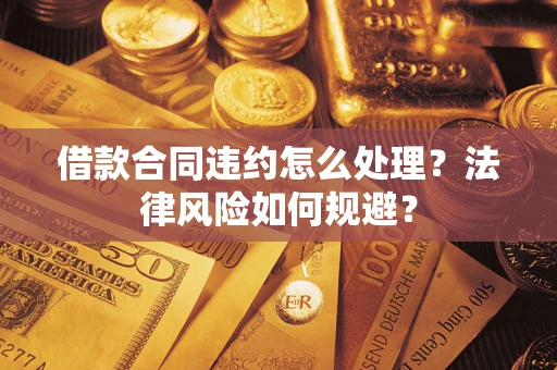 武汉借款合同违约怎么处理？法律风险如何规避？