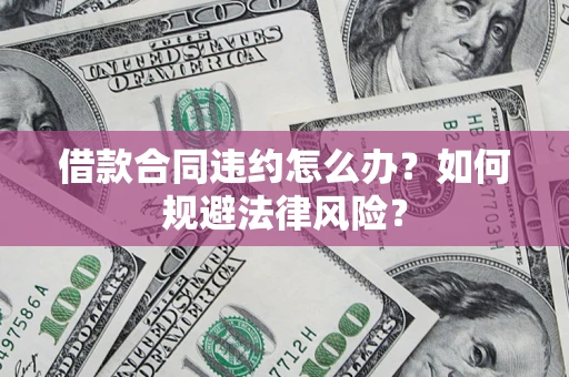 武汉借款合同违约怎么办？如何规避法律风险？