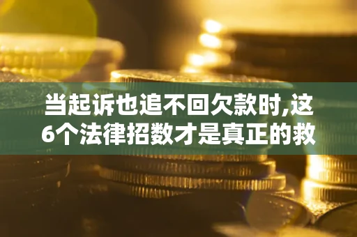 武汉当起诉也追不回欠款时,这6个法律招数才是真正的救命稻草